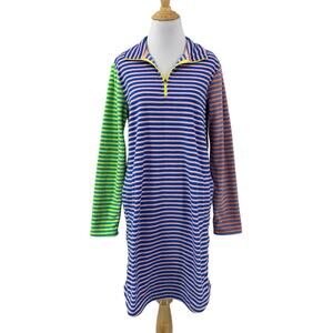 lands end long sleeve fleece quarter zip dress LANDS' END Women's Long Sleeve Fleece Quarter Zip Dress Size: Small tall NEW